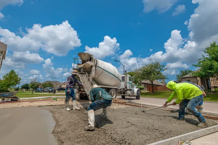 Concrete placement and surface preparation
